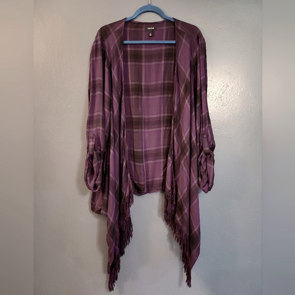 Torrid Purple Plaid Cover Shirt
